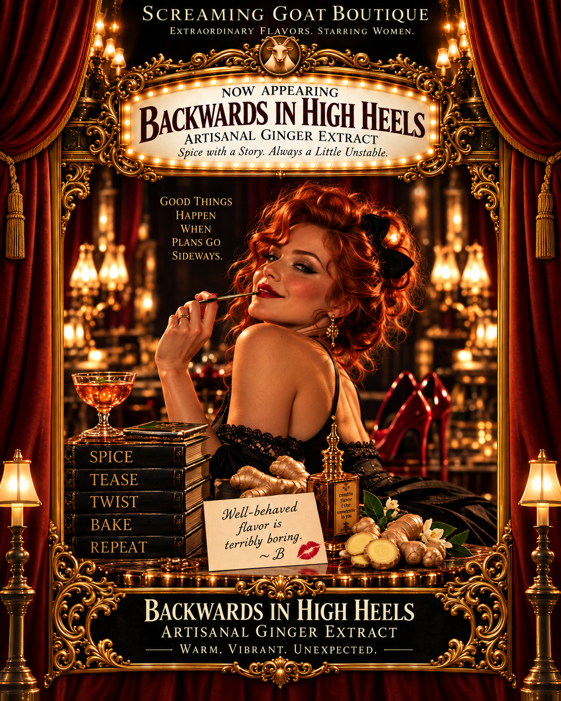 Backwards in High Heels, the Ginger founding character